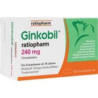 Abbildung Ginkobil Ratiopharm 240mg Filmtabletten