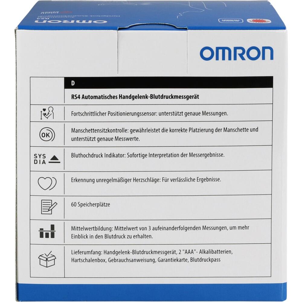 OMRON RS4 Handgelenk-Blutdruckmessgerät 1 St - Redcare Apotheke
