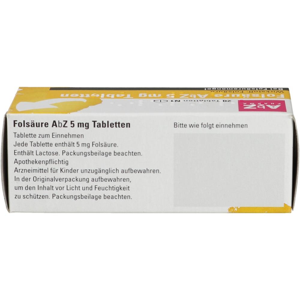 FOLSÄURE AbZ 5 mg Tabletten 01234533 