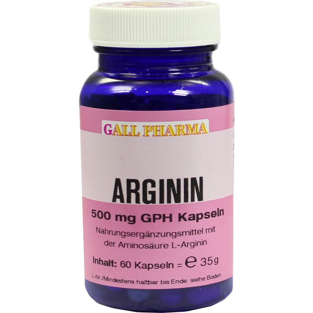 ARGININ 500MG GPH KAPSELN 60 Stück Sanicare 01389738
