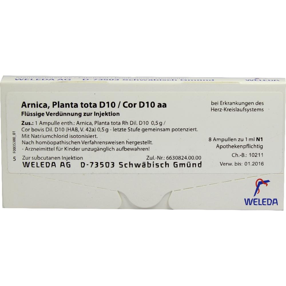 WELEDA ARNICA PLANTA tota D 10/Cor D 10 aa Ampullen