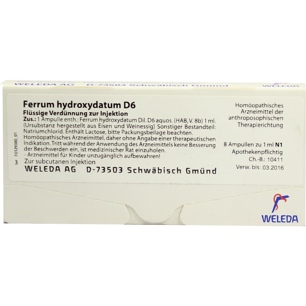 WELEDA FERRUM HYDROXYDATUM D 6 Ampullen