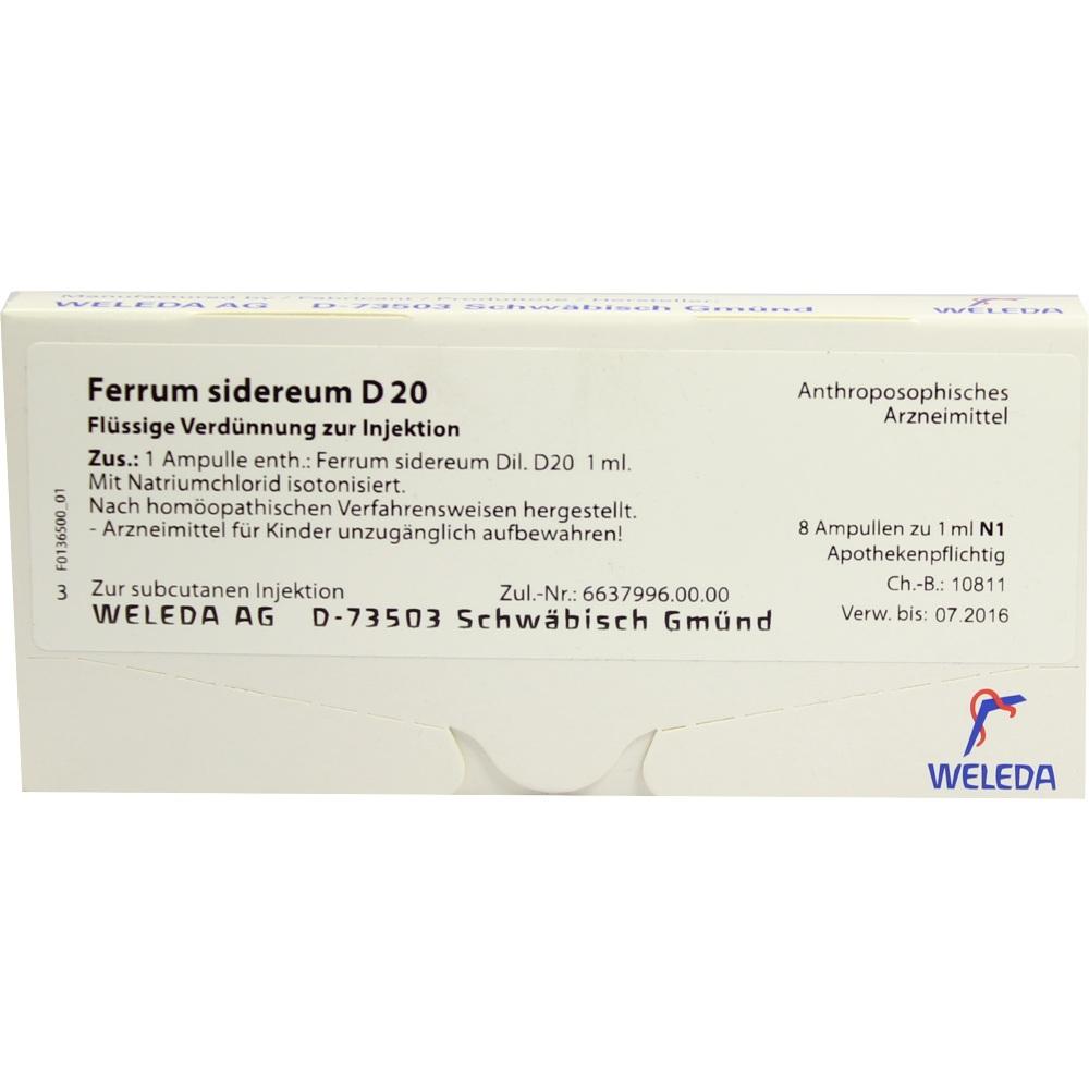 WELEDA FERRUM SIDEREUM D 20 Ampullen