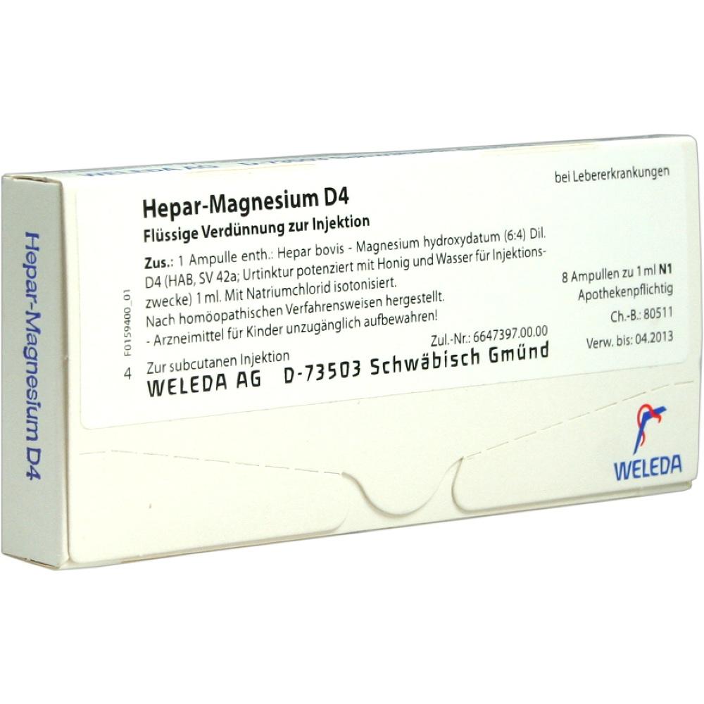 WELEDA HEPAR MAGNESIUM D 4 Ampullen