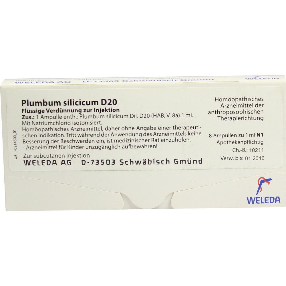 WELEDA PLUMBUM SILICICUM D 20 Ampullen