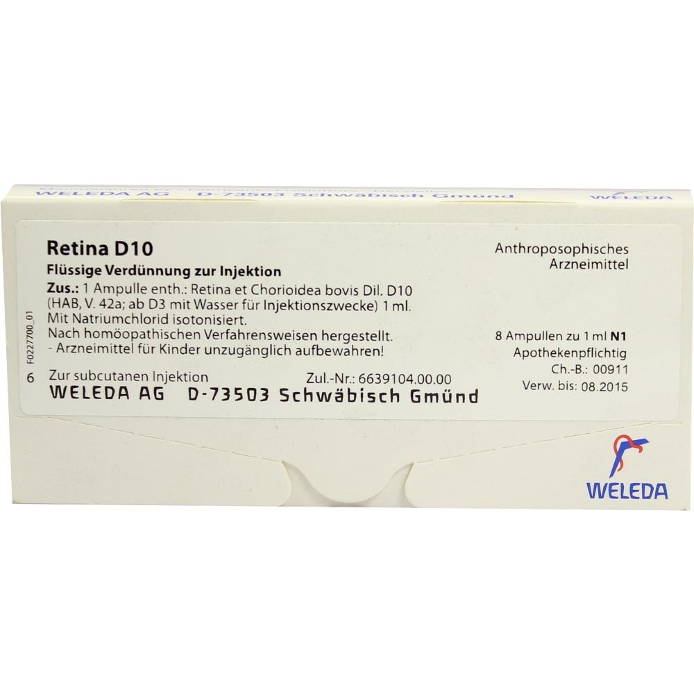 WELEDA RETINA ET Chorioidea D 10 Ampullen