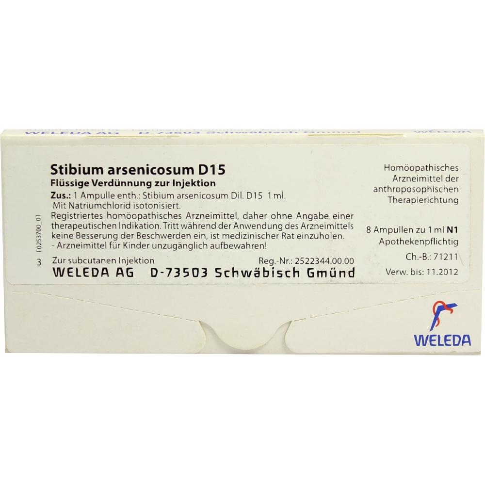 WELEDA STIBIUM ARSENICOSUM D 15 Ampullen