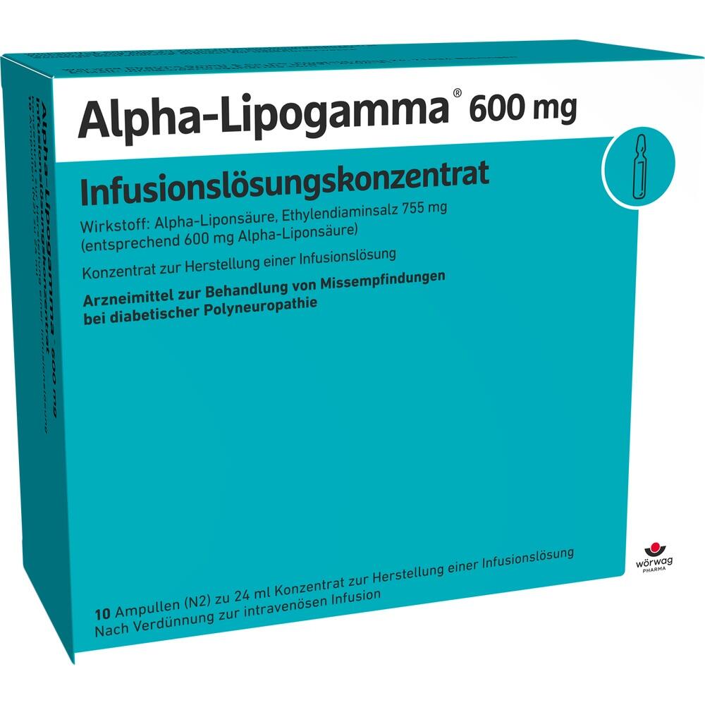 ALPHA-LIPOGAMMA 600 mg Infusionslösungskonz.