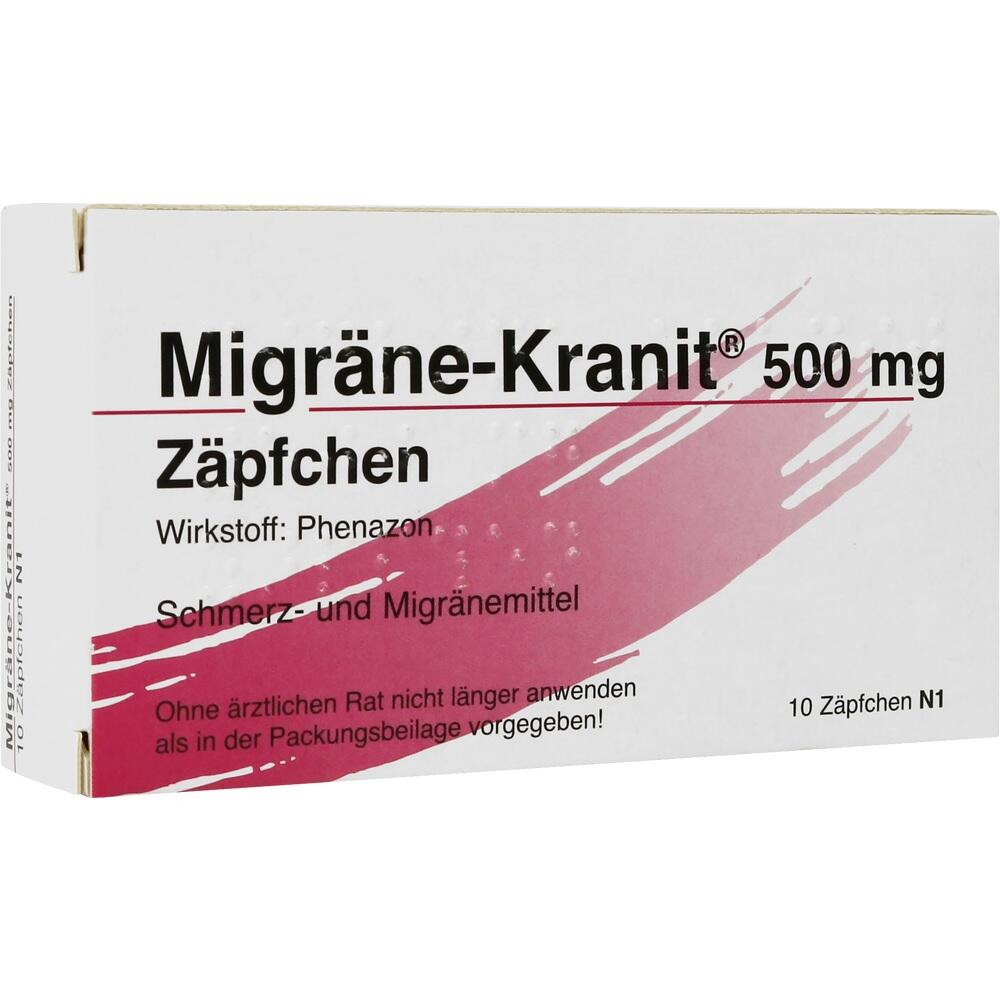 MIGRÄNE KRANIT 500 mg Zäpfchen