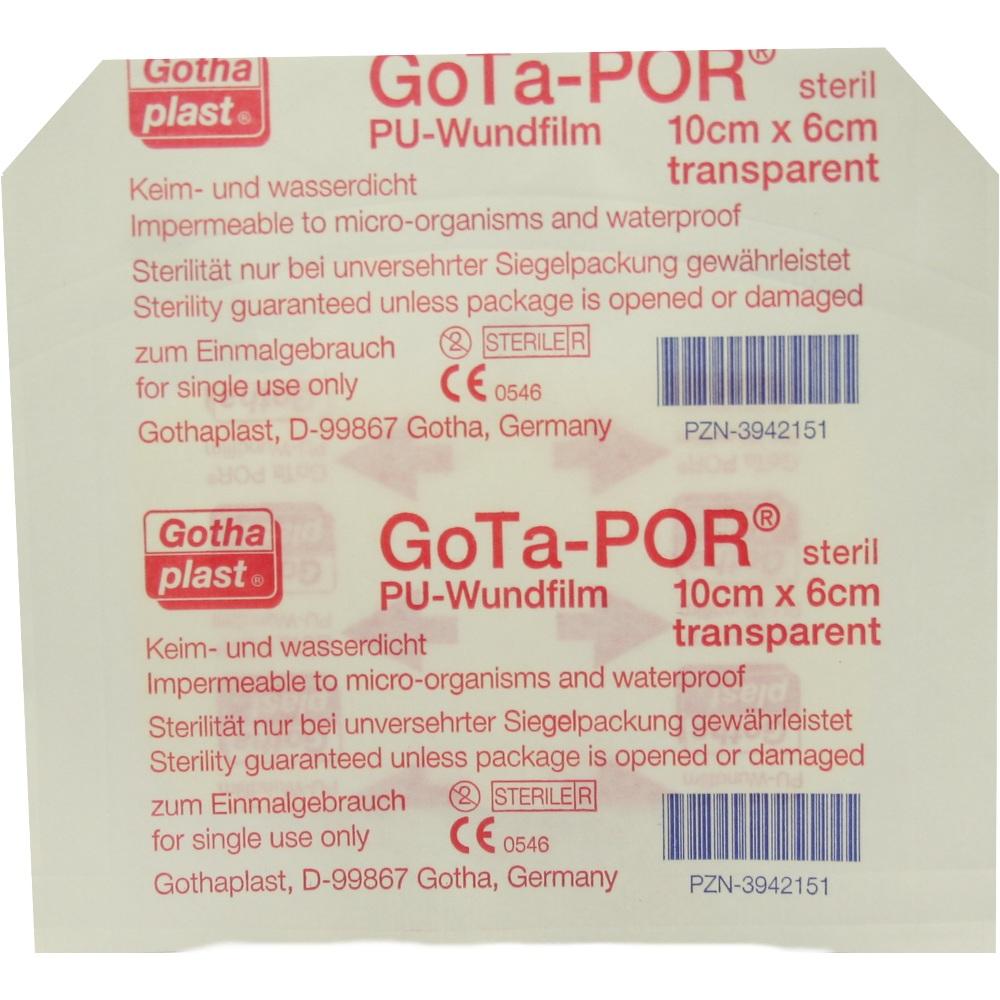 GOTA-POR PU Wundfilm 10x6 cm steril Pflaster