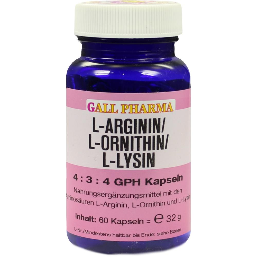 LARGININ/LORNITHIN/LLysin 434 GPH Kapseln 60 Stück online kaufen