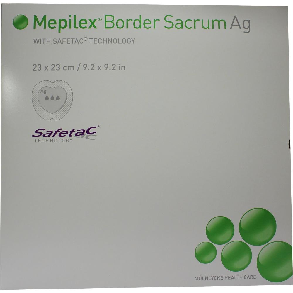 MEPILEX Border Sacrum Ag Schaumverb.23x23 cm ster.