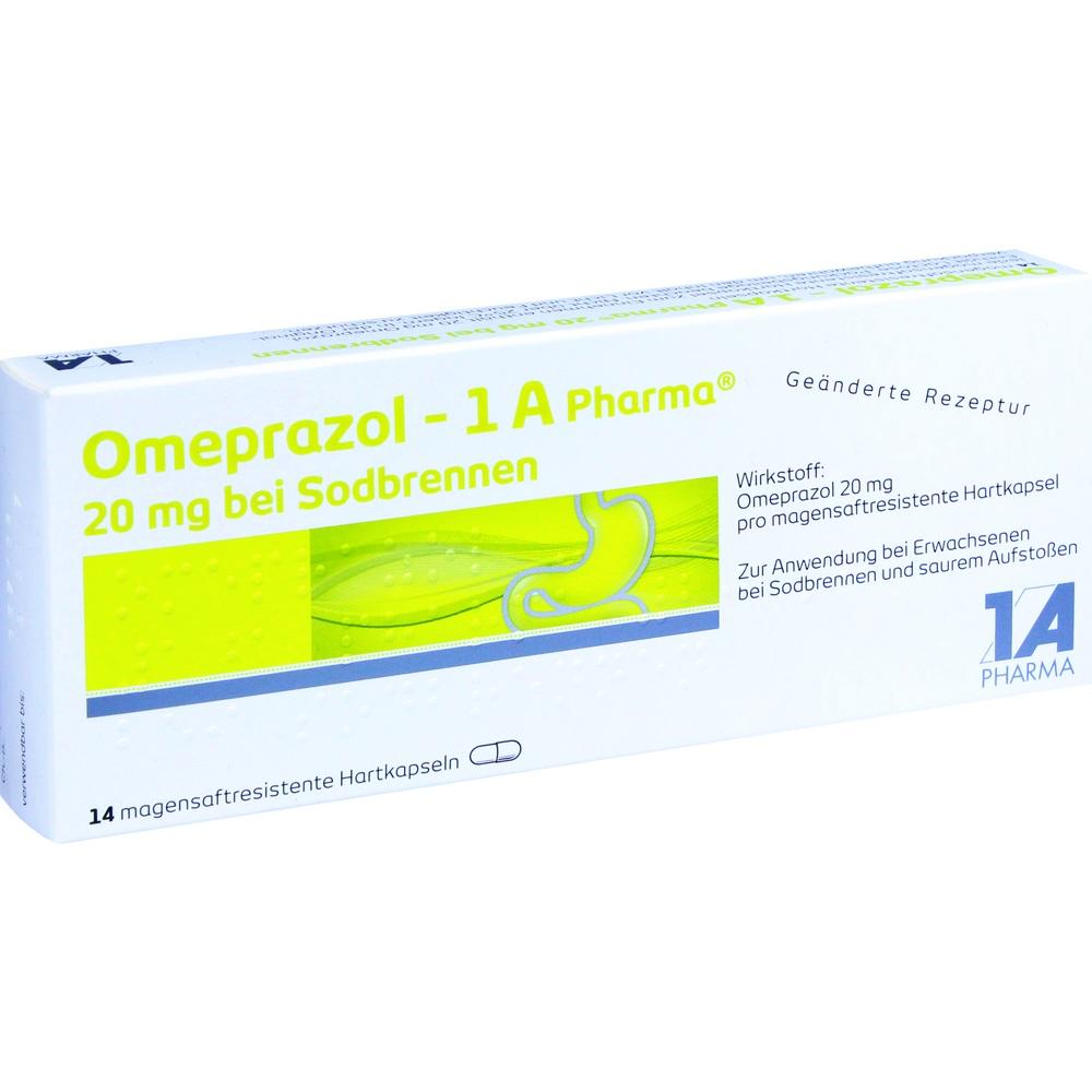OMEPRAZOL-1A Pharma 20 mg bei Sodbrennen HKM