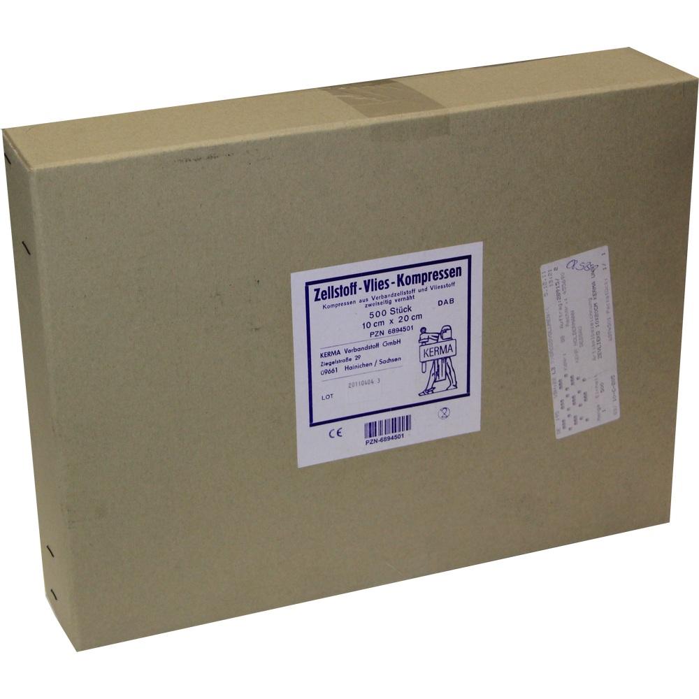 06894501, ZELLSTOFF VLIES-KOMPRESSEN 10CMX20CM UNSTERIL, 500 ST
