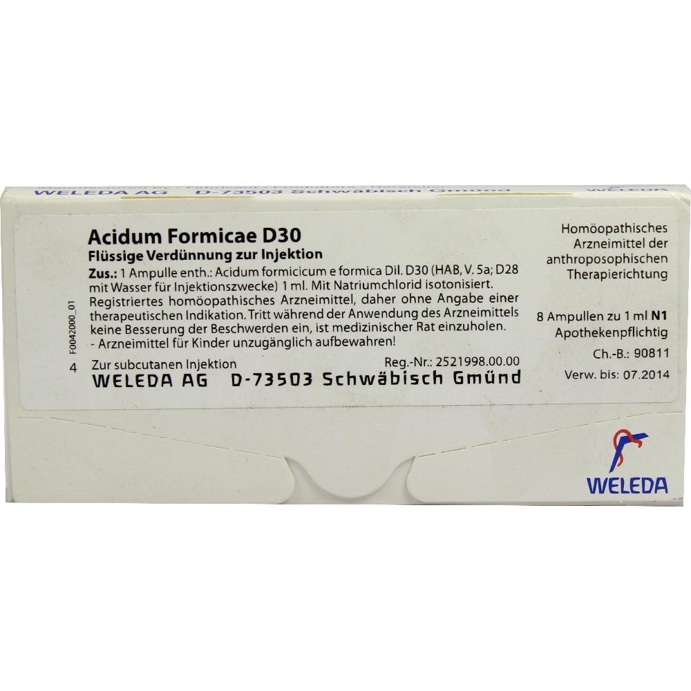 WELEDA ACIDUM FORMICAE D 30 Ampullen