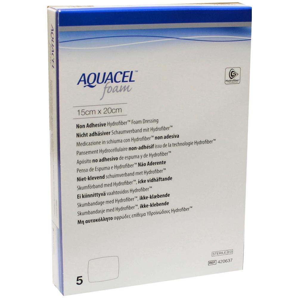 AQUACEL Foam nicht adhäsiv 15x20 cm Verband