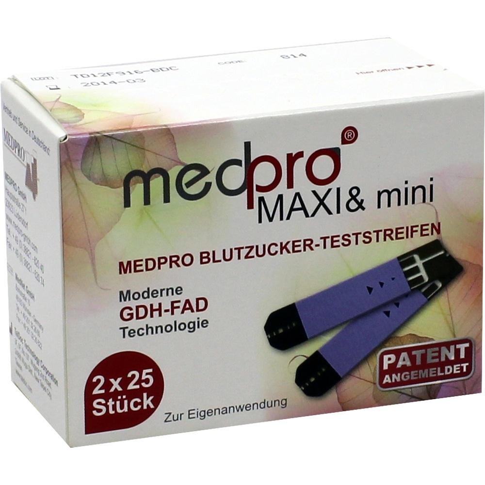 MEDPRO Maxi &amp; mini Blutzucker-Teststreifen