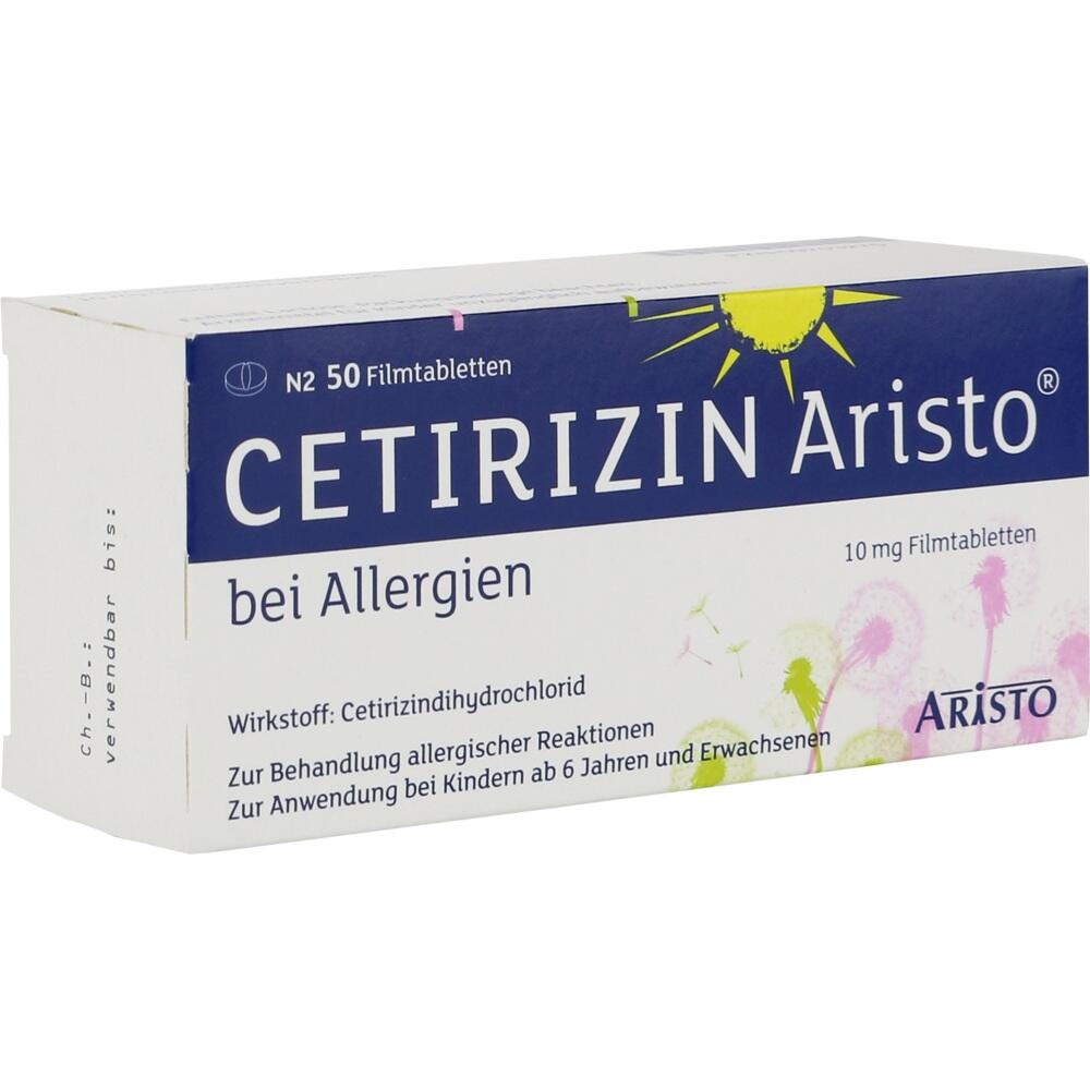 09703275, Cetirizin Aristo bei Allergien 10mg Filmtabletten, 50 ST