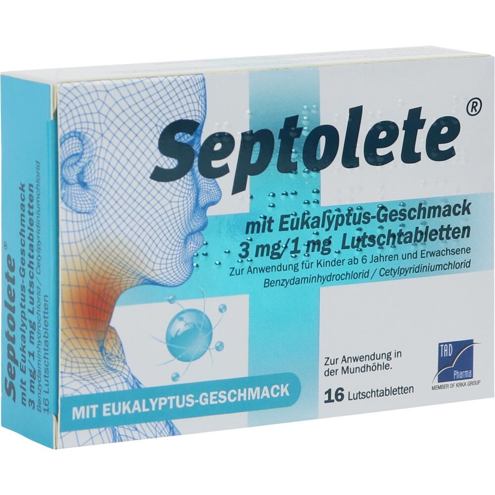 SEPTOLETE mit Eukalyptus-Geschmack 3mg/1mg Lut.-T.