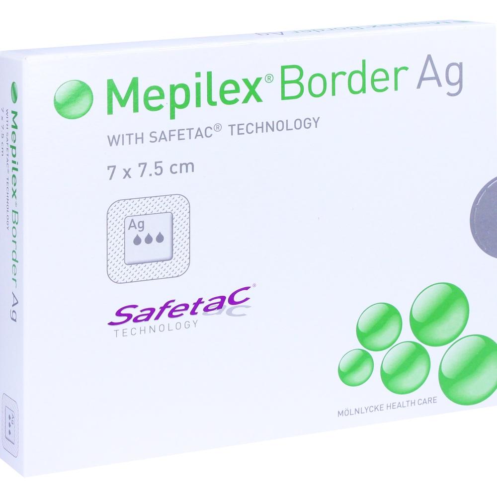 MEPILEX Border Ag Schaumverb.7x7,5 cm steril