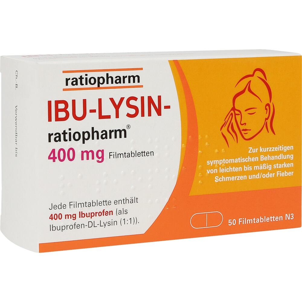 16197884, IBU-LYSIN-ratiopharm 400 mg Filmtabletten, 50 ST