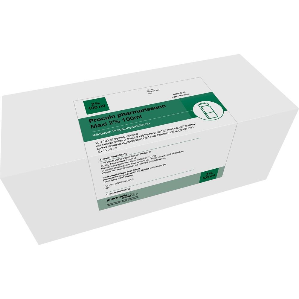 PROCAIN pharmarissano Injektionsflasche 2% 100 ml