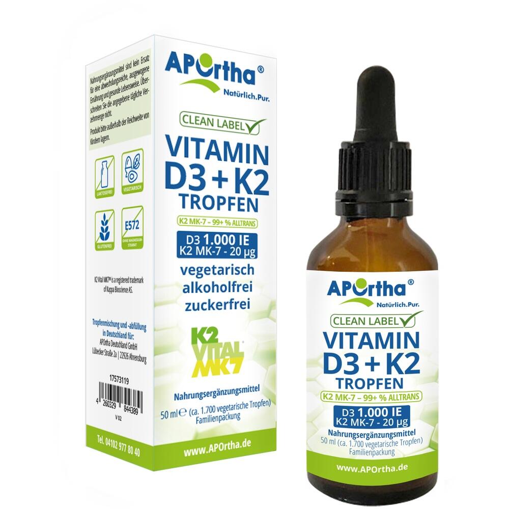 VITAMIN D3 1000IE+K2 20MCG Tropfen 50 ml online kaufen