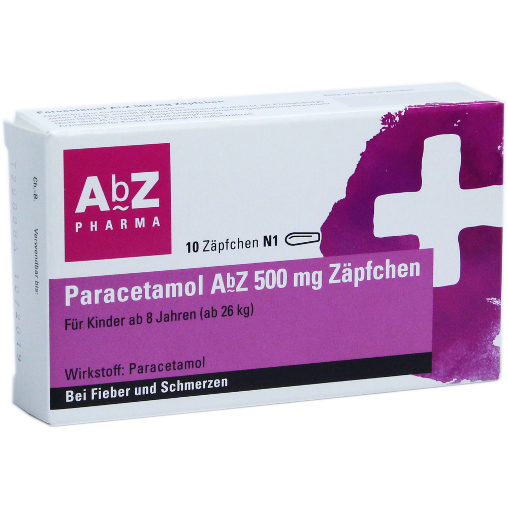 Zäpfchen AbZ 500 mg Paracetamol
