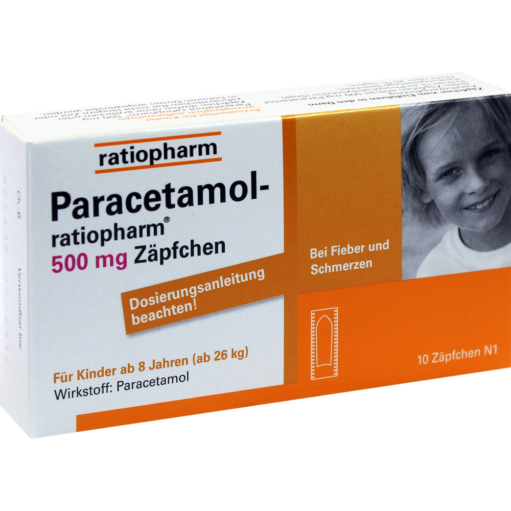 Paracetamol-ratiopharm mg Zäpfchen 500
