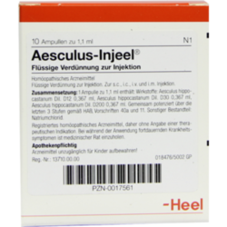 Verpackungsbild (Packshot) von AESCULUS INJEEL Ampullen