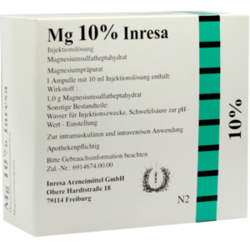 Verpackungsbild (Packshot) von MG 10% Inresa Injektionslösung