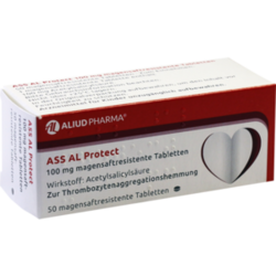 Verpackungsbild (Packshot) von ASS AL Protect 100 mg magensaftres.Tabletten