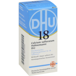 Verpackungsbild (Packshot) von BIOCHEMIE DHU 18 Calcium sulfuratum D 12 Tabletten
