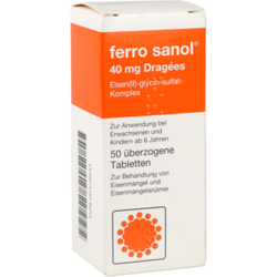 Verpackungsbild (Packshot) von FERRO SANOL überzogene Tabletten