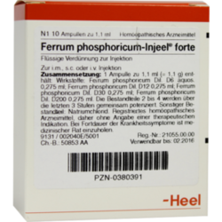 Verpackungsbild(Packshot) von FERRUM PHOSPHORICUM INJEEL forte Ampullen