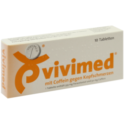Verpackungsbild (Packshot) von VIVIMED mit Coffein gegen Kopfschmerzen Tabletten