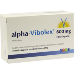 Verpackungsbild (Packshot) von ALPHA VIBOLEX 600 mg HRK Weichkapseln