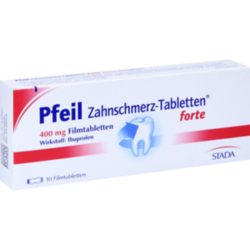 Verpackungsbild (Packshot) von PFEIL Zahnschmerz-Tabletten forte Filmtabletten