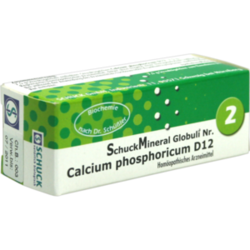 Verpackungsbild (Packshot) von SCHUCKMINERAL Globuli 2 Calcium phosphoricum D 12