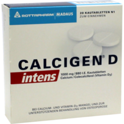 Verpackungsbild (Packshot) von CALCIGEN D intens 1000 mg/880 I.E. Kautabletten