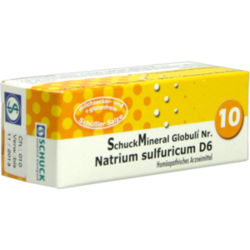 Verpackungsbild (Packshot) von SCHUCKMINERAL Globuli 10 Natrium sulfuricum D6