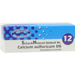 Verpackungsbild (Packshot) von SCHUCKMINERAL Globuli 12 Calcium sulfuricum D6