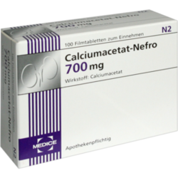 Verpackungsbild (Packshot) von CALCIUMACETAT NEFRO 700 mg Filmtabletten