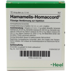 Verpackungsbild(Packshot) von HAMAMELIS HOMACCORD Ampullen
