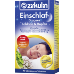 Verpackungsbild(Packshot) von ZIRKULIN Einschlaf Dragees Baldrian+Hopfen