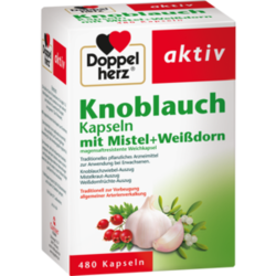 Verpackungsbild(Packshot) von DOPPELHERZ Knoblauch Mistel Weißdorn Kapseln
