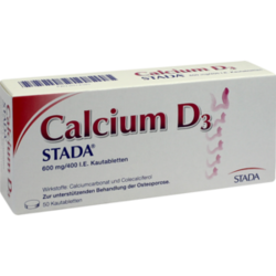 Verpackungsbild (Packshot) von CALCIUM D3 STADA 600 mg/400 I.E. Kautabletten