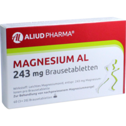 Verpackungsbild (Packshot) von MAGNESIUM AL 243 mg Brausetabletten