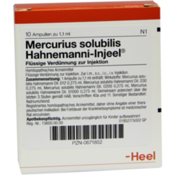 Verpackungsbild (Packshot) von MERCURIUS SOLUBILIS INJEEL Hahnemanni Ampullen