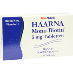 Verpackungsbild(Packshot) von HAARNA Mono Biotin Tabletten